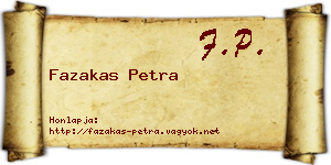 Fazakas Petra névjegykártya